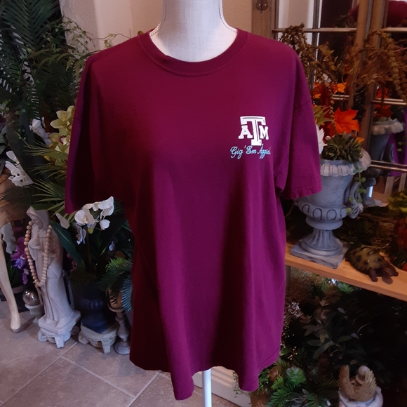 NEW WORLD, Texas A&M, Aggie Tradition Southern Style Cotton Tee,  Size Large - Picture 2 of 7